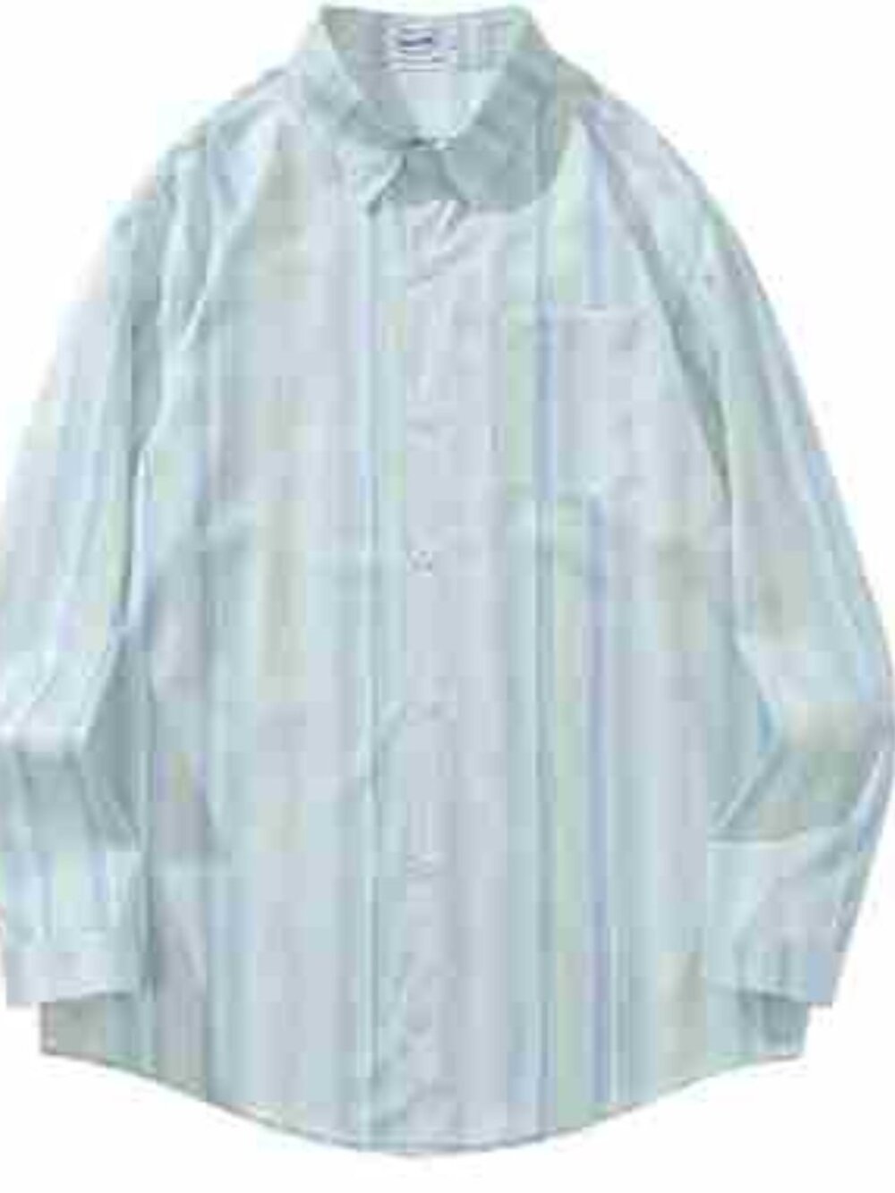 Light Blue White Stripe Long Sleeve Shirt